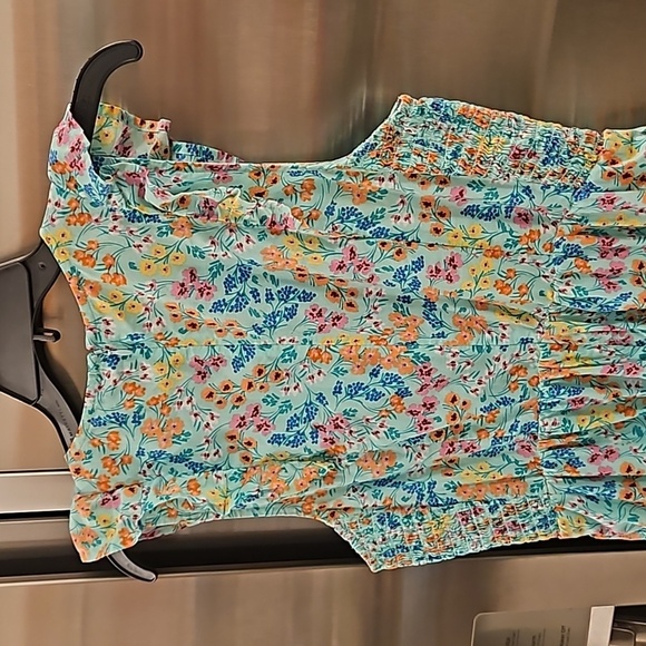 💕J. CREW💕 Printed V-Neck Smocked Midi Dress ~ Fresh Spearmint Floral Print 8 - Picture 13 of 16